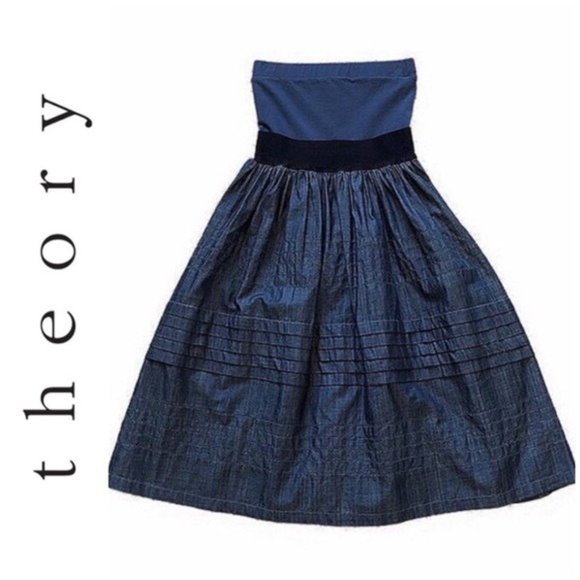 Theory Eden Greece Strapless Dress XS - Picture 1 of 9